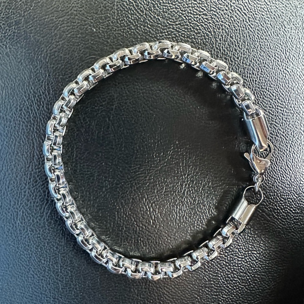 Men's Silver Chain Bracelet